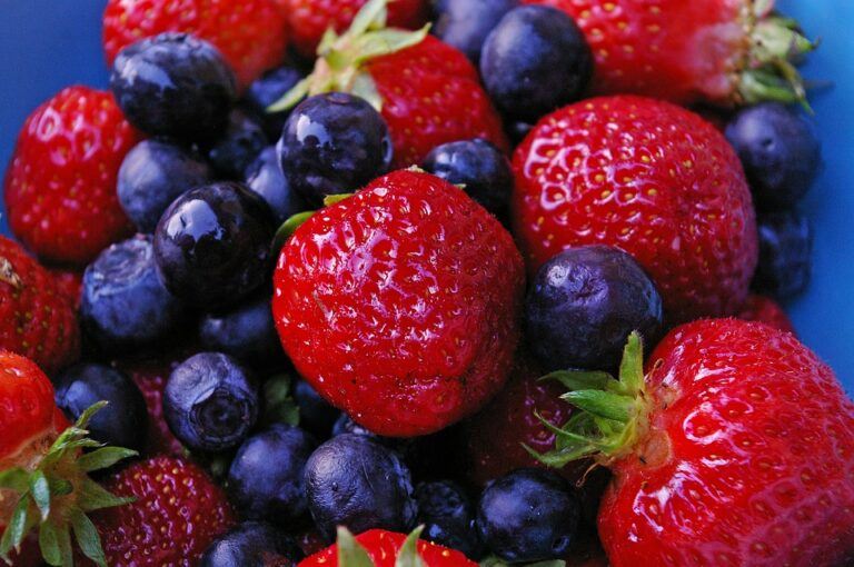 Fresh Strawberries and Blueberries The Benefits of Eating Blueberries