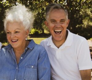 A Laughing Senior Couple - Panasonic Cordless Phone Review