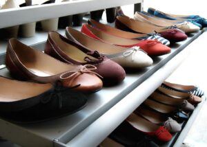 Womens Flat shoes on shelves