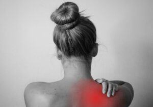Woman with Shoulder Pain - Improve Posture in Seniors