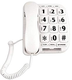 JeKaVis JF 11W Big Button Amplified Corded Phone for the Elderly / Hearing Impaired Seniors