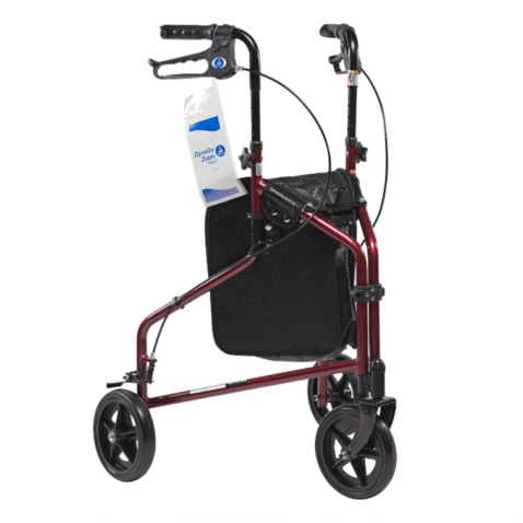 DYNAREX DynaGo Zoom Folding 3-Wheel Rollator - How to Choose a Rollator for Seniors - Is a 3 Wheeler Right for Me