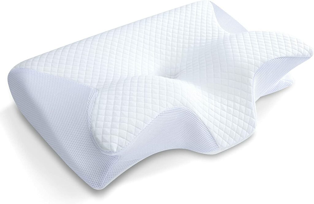 HOMCA Memory Foam Cervical Pillow, 2 in 1 Ergonomic Contour Orthopedic Pillow for Neck Pain - Top Rated Orthopedic Pillows For Neck Pain