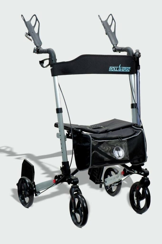Ergoactives Roller-GO Double Foldable Rollator Walker with Forearm Support - Best Gifts For A Senior
