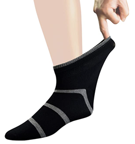 Yomandamor Men's Bamboo Seamless Non-binding Ankle Diabetic Socks