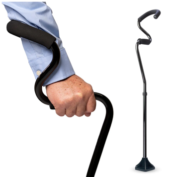 StrongArm Walking Cane - Self Standing Base and Forearm Support