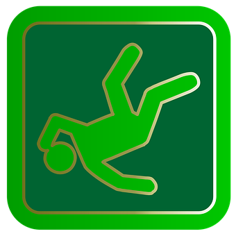 Sign warning that falls are possible - Senior Mobility Aids