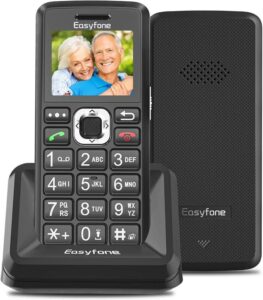 Easyfone T200 4G Big Button Unlocked Basic Senior Mobile Phone, Easy-to-Use Phone with Emergency SOS Button, Hearing Aid Compatible - Mobile Phones for the Hearing Impaired