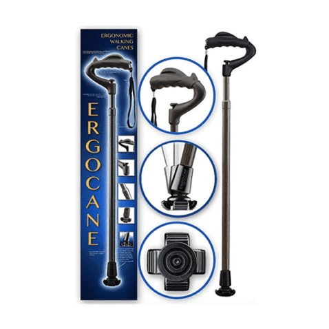 Ergocane 2G – Fully-Adjustable Ergonomic Cane - The Offset Handle Walking Cane