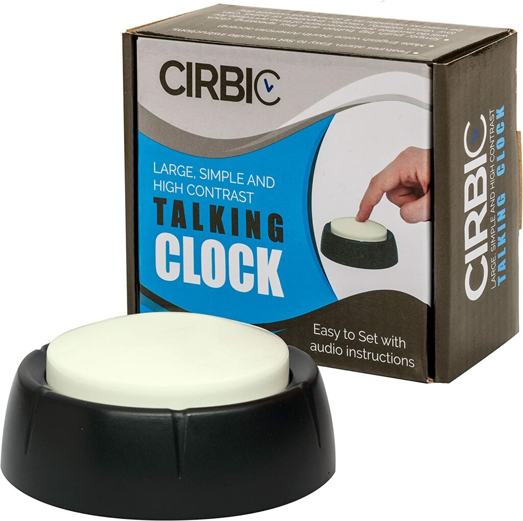 CIRBIC Large Talking Clock for The Blind or Visually Impaired (White) - The Best Talking Products for the Visually Impaired