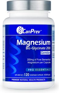 CANPREV- Magnesium Bis-Glycinate Pure 200mg Gentle Elemental Chelated Complex - Different Forms of Magnesium Supplements