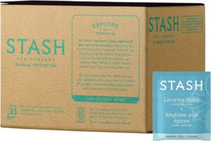 STASH Box of Licorice Tea sachets - How to Use The Power of 5 Herbal Teas for Arthritis Relief