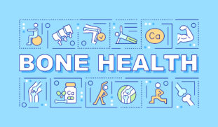 Bone Health Word Concept - How to Prevent Seniors Falling