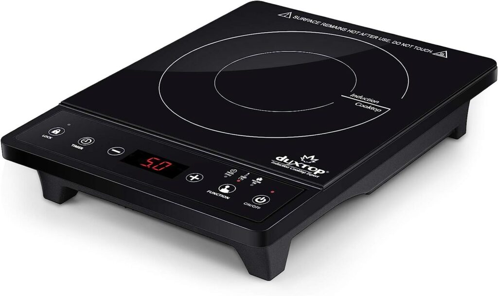 DUXTOP Portable Induction Cooktop, Countertop Burner, Induction Burner with Timer and Sensor Touch, 1800W 8500ST E210C2 - Kitchen Safety Products for Seniors