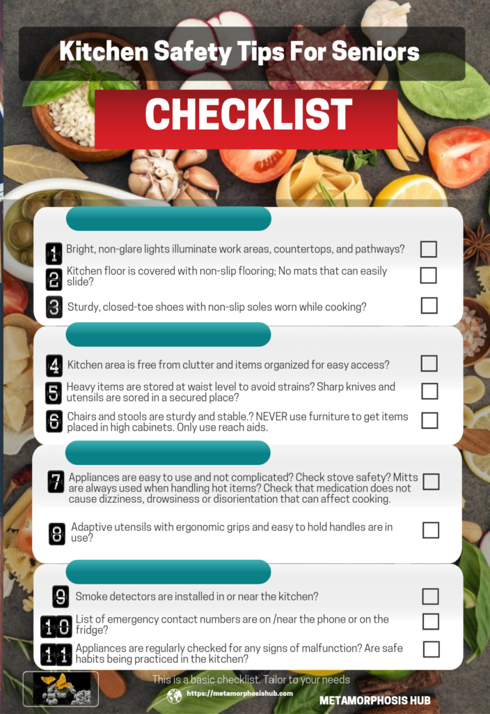 Senior Safety in the Kitchen Checklist
