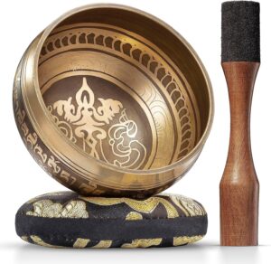Tibetan singing bowl set for stress relief - Healthy Aging Tips for Seniors