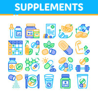 Supplements Collection of Vector Icons