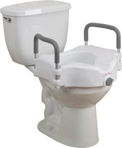 Drive-Medical-Raised-Toilet-Seat-with-Handles - Bathroom Safety Products for Seniors