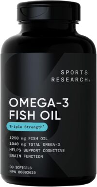 SPORTS-RESEARCH-Triple-Strength-Omega-3-Fish-Oil - 9 Safe Brain and Immune Boosting Supplements