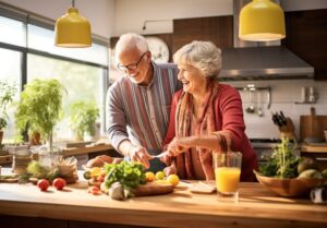 Senior-couple-cooking-in-the-kitchen- Kitchen Safety Products