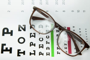 eyes  glasses on Optometry medical background - How to Improve Eyesight