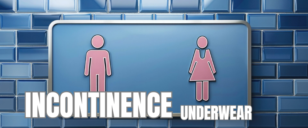 Bright and modern sign indicating toilet for men and women - Protective Incontinence Underwear
