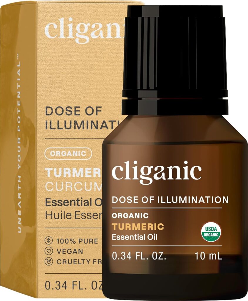 CLIGANIC OrganicPure Turmeric Essential Oil - Essential Oils for Arthritis Pain