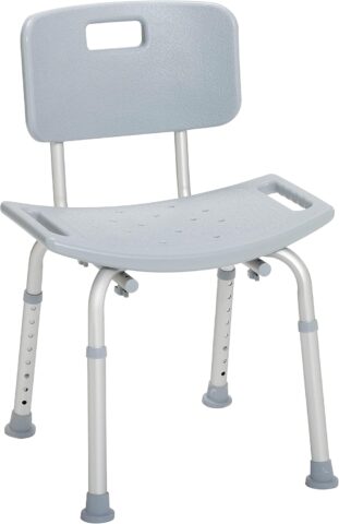 DRIVE MEDICAL Bath Chair with tool free removable Back - Bathroom Safety Products for Seniors