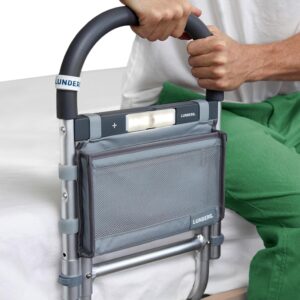 LUNDBERG-Bed-rails-for-Seniors-with-motion-light-and-storage-pocket - Senior Safety in the Bedroom