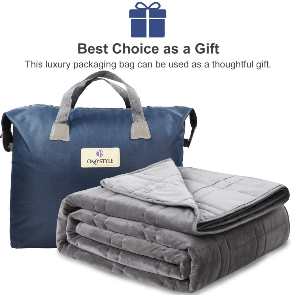 OMYSTYLE Adult Dual Sided Tercel / Short Plush Warming & Cooling Washable Weighted Blankets