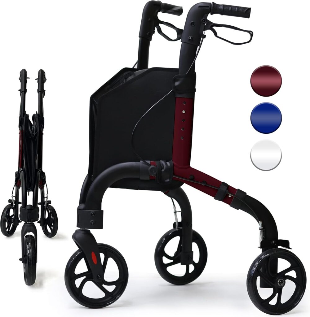 How To Choose A Rollator Walker - Is A 3 Wheeler Right For Me? 3 RETAOLDTH Premium 3 Wheel Rollator Walker