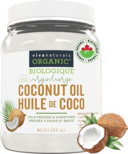 Biologique Organic Virgin Coconut Oil 54-fl-oz-For Cooking and Baking - Foods that Help Burn Belly Fat