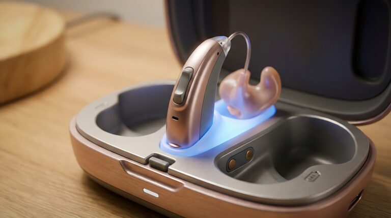 Charging Hearing Aid Device in Portable Case - Top Rated Hearing Amplifiers