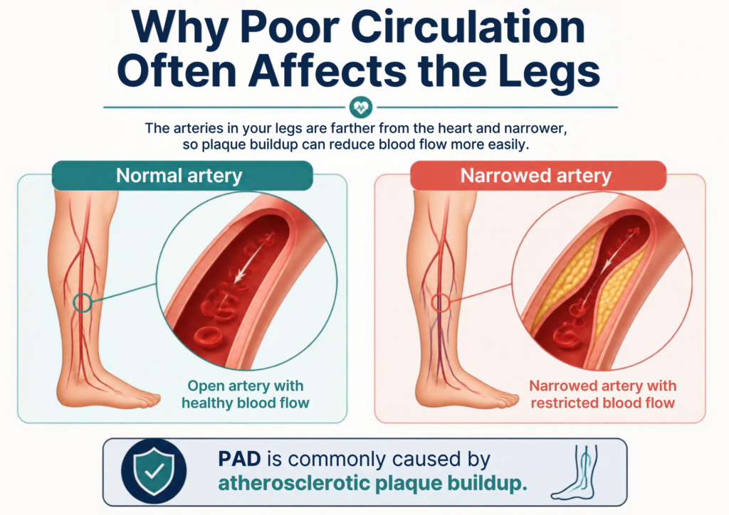 10 Causes of Poor Blood Circulation in Aging Adults 3 Why poor circulation affects the legs in older adults - Causes-Poor-Blood-Circulation-Aging-Adults