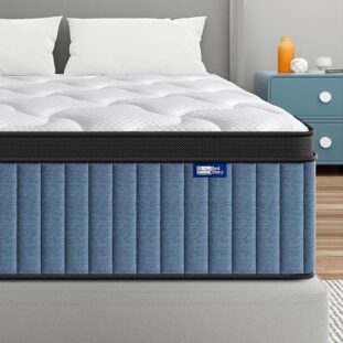 BEDSTORY Queen Mattress 12 Inch Deep Sleep Hybrid with Extra Lumbar Support, Hotel Collection Queen Bed in a Box for Spine Alignment - Pressure Relief - The Best Mattress for Back Pain