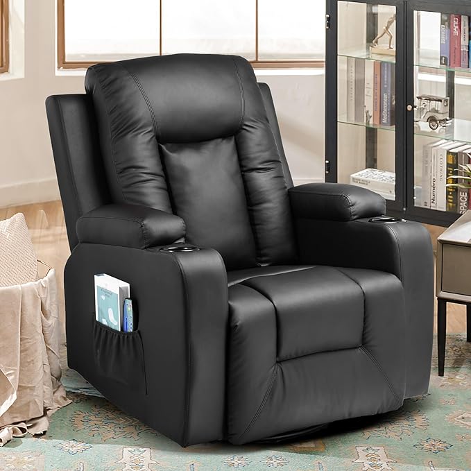 5 Best Recliners for Back Pain - What to Look For 6 ComHoma Recliner Chair Massage Rocker with Heated Modern PU Leather - 5 Best Recliners for Back Pain
