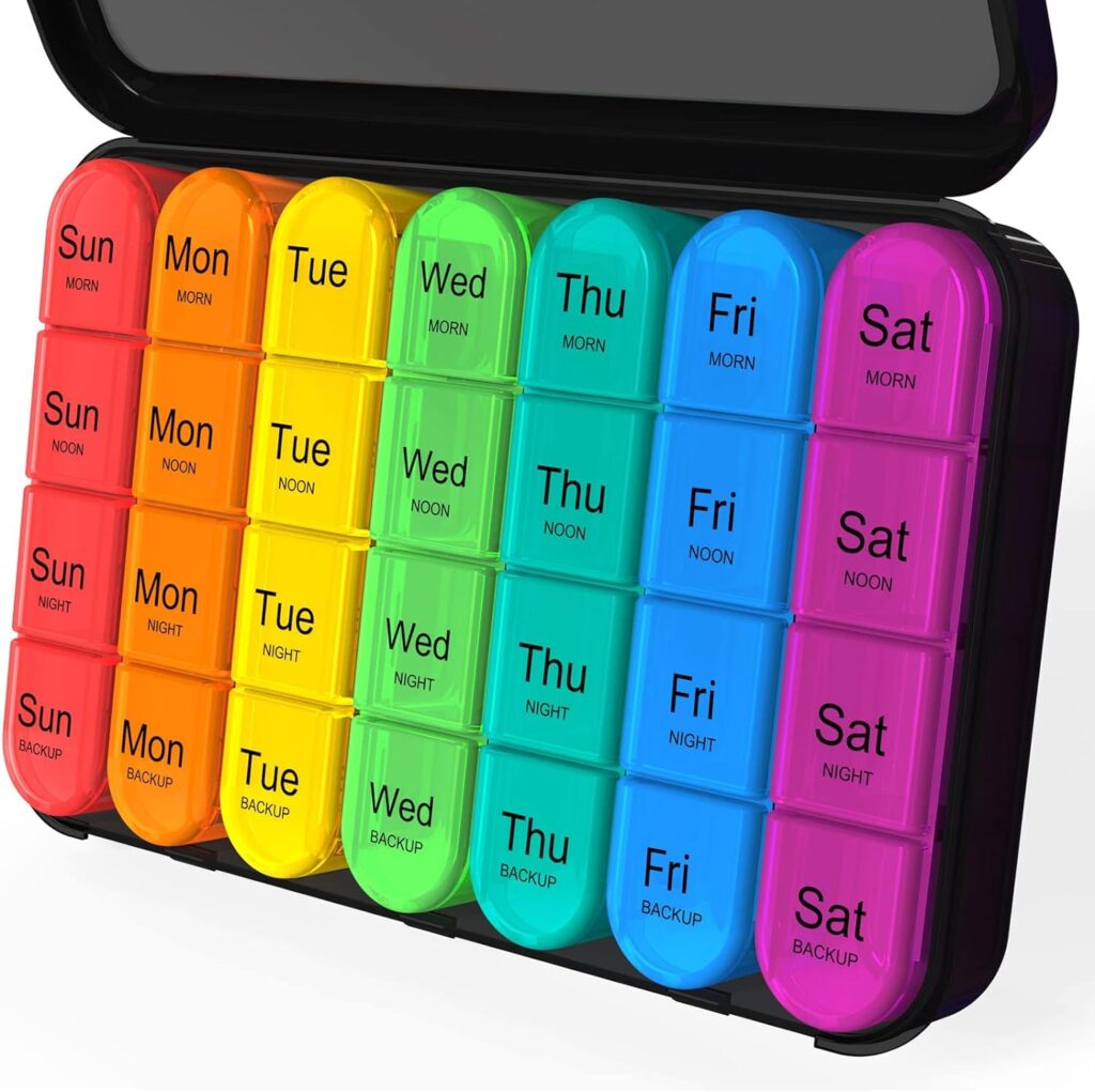 How to Take Care of You - 8 Choices to Age Well 4 DAVIKY-Weekly-Pill-Organizer-4-Times-a-Day-Daily-Pill-Box-Organizer- How to Take Care of You