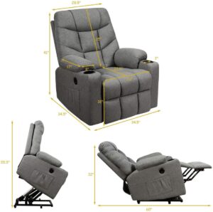 GIANTEX-Power-Lift-Chair-Electric-Recliner-Sofa-for-Elderly - 5 Best Recliners for Back Pain