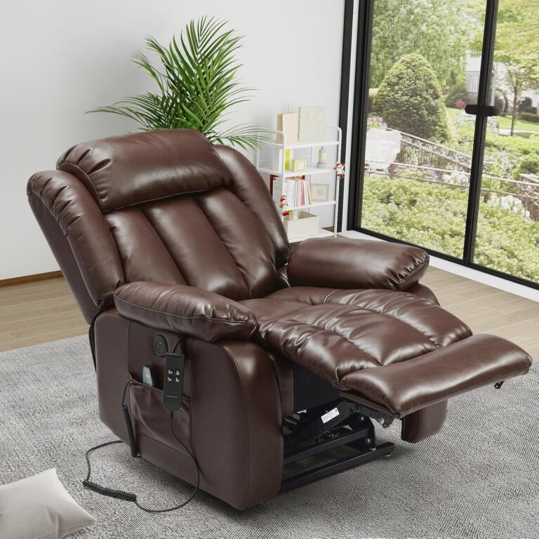 PARKOL Leather Dual Motor Infinite Position Power Lift Recliner Chair - 5 Best Recliners for Back Pain