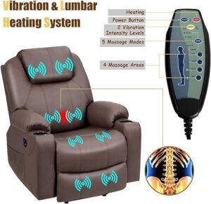 POWERSTONE-Power-Lift-Recliner-Chair-for-Elderly-with-8-Positions-Massage-Heating - 5 Best Recliners for Back Pain