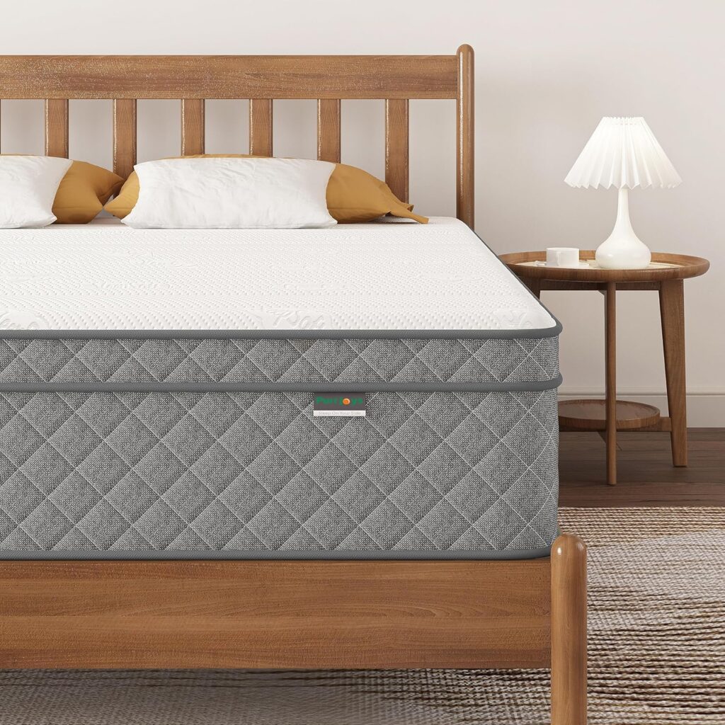 PURRJOY 12 Inch Queen Cooling Gel Memory Foam and Pocket Spring Hybrid Mattress - Top Mattresses for Back Pain