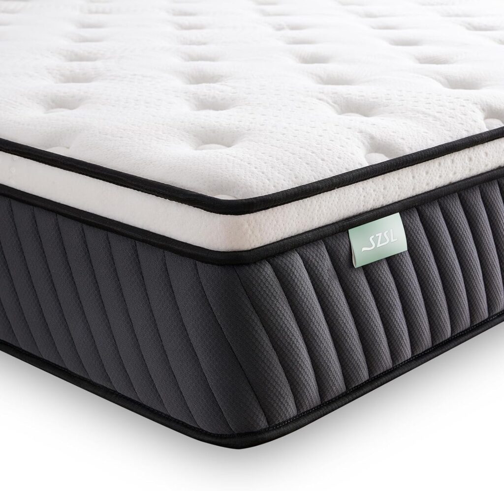 SZsuilong Queen Mattress, Queen Size Mattress 12 INCH Memory Foam Mattress with Innerspring Hybrid Mattress Queen Size in a Box with Pressure Relief & Support - Choose the Best Mattress for Back Pain