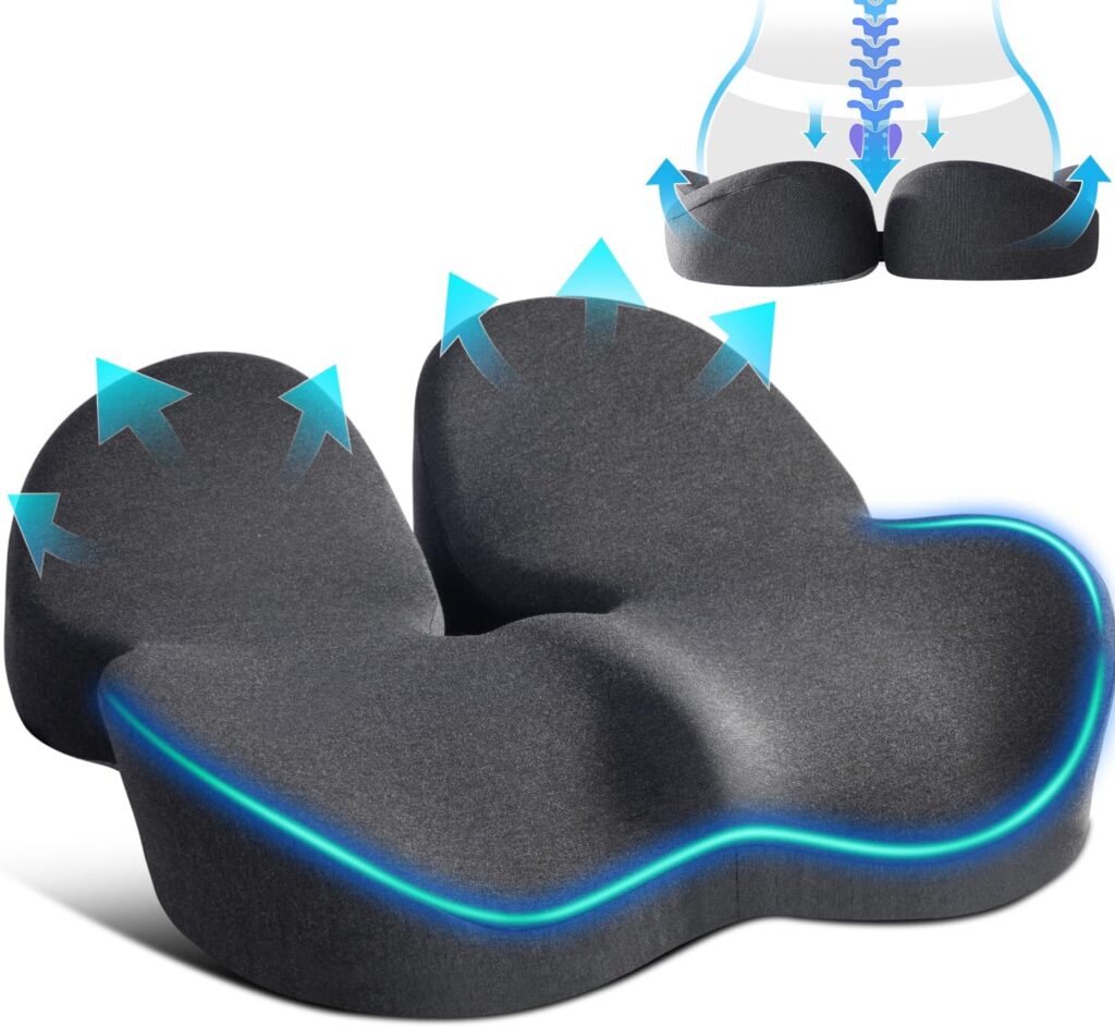 How to Relieve Sciatica Pain Fast - 10 Ways 5 HAPICLODY Memory Foam Seat Cushion - Posture-Sciatica-Tailbone Relief - How to Relieve Sciatica Pain Fast