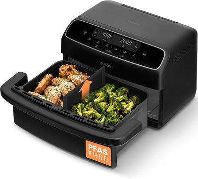 COSORI TWINFRY 9 QT Double Air Fryer-Removable Divider-PFAS-Free Ceramic- The Best Air Fryers in Canada