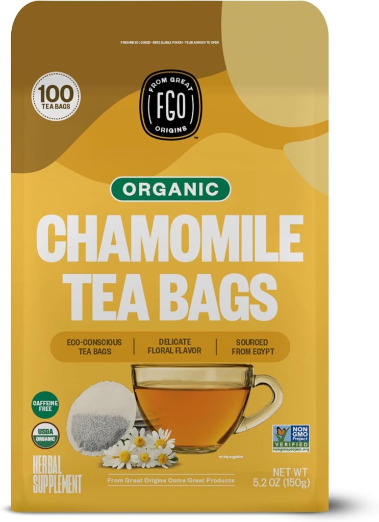 FGO-Organic-Chamomile-Tea - 5 Natural Muscle Relaxers for Back Pain