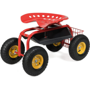 Rolling Gardening Cart with Adjustable 360-Degree Swivel Seat - 8 Best Ergonomic Gardening Tools for Seniors