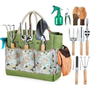 9-Piece Heavy Duty Ergonomic Gardening Tools Set - 8 Best Ergonomic Gardening Tools for Seniors