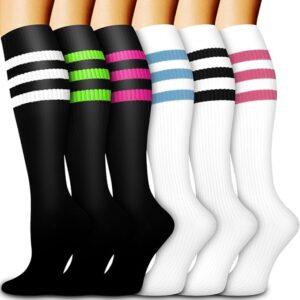 BLUE-MAPLE-Mens-6-pack-Copper-Compression Leg Socks -