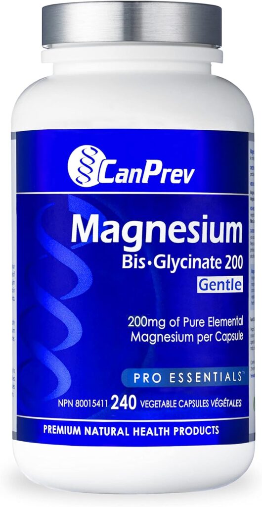 CANPREV- Magnesium Bis-Glycinate Pure 200mg Gentle Elemental Chelated Complex - 7 Magnesium Supplements for Leg Cramps