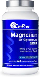 CANPREV- Magnesium Bis-Glycinate Pure 200mg Gentle Elemental Chelated Complex - Diseases Caused by Magnesium Deficiency